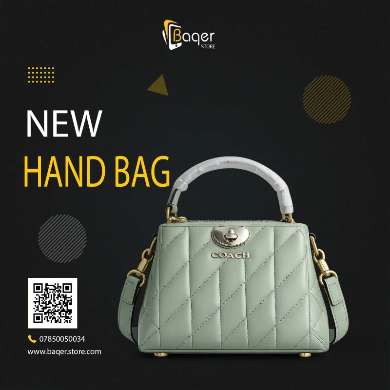 Coach Quilted Leather Top Handle Bag – Sage Green