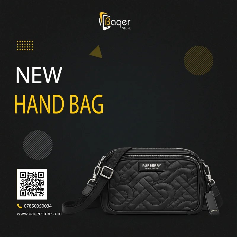 Burberry Quilted Logo Camera Crossbody Bag