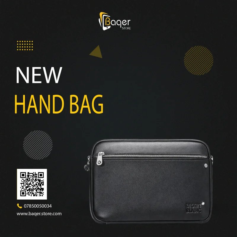 Montblanc Leather Zip Clutch Bag – Elegant Classic