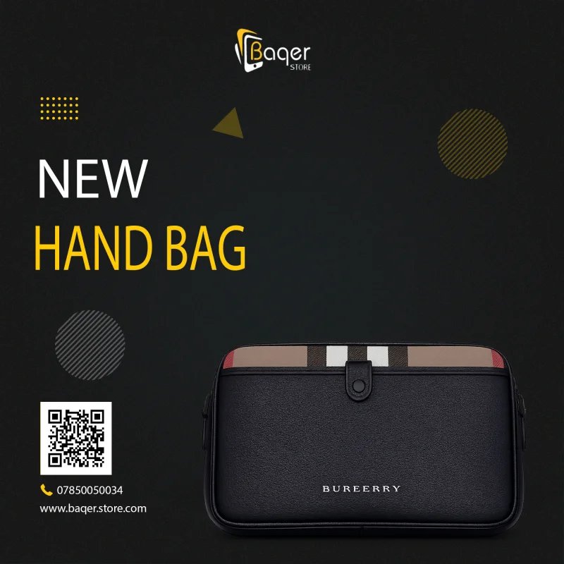 Burberry Stripe Detail Clutch Crossbody – Black Edition