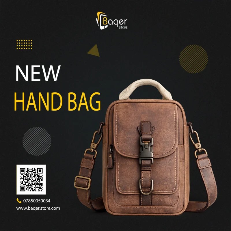 Vintage Leather Utility Crossbody Bag