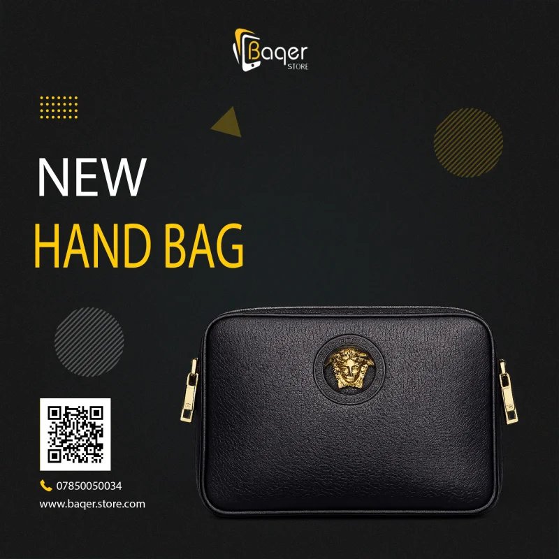 Versace Medusa Leather Clutch Bag