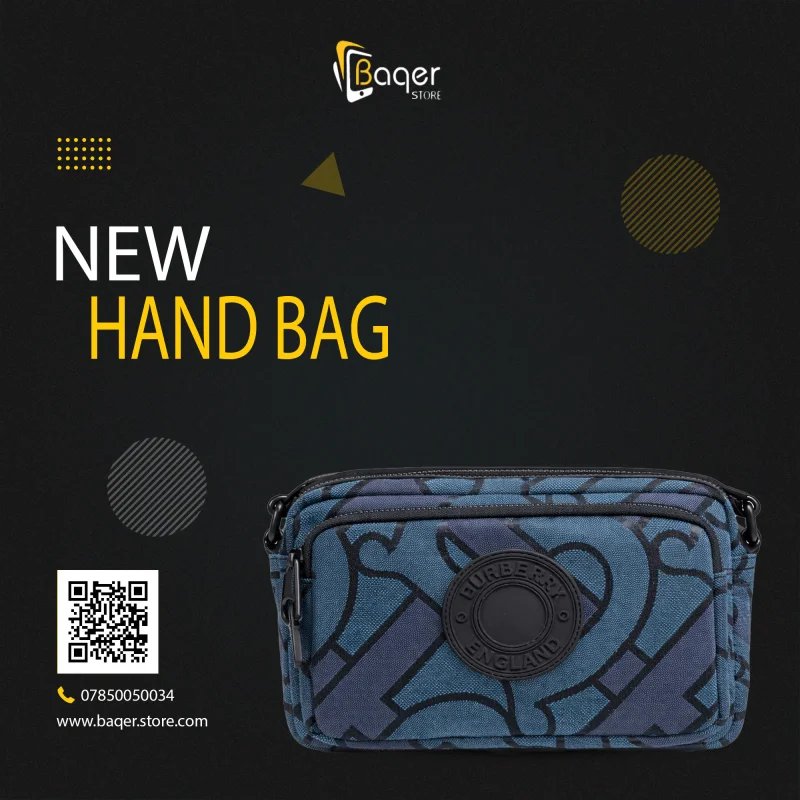 Burberry Monogram Canvas Belt Bag – Blue Edition