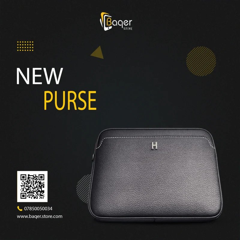 Hermès Minimal Leather Pouch – Black Edition