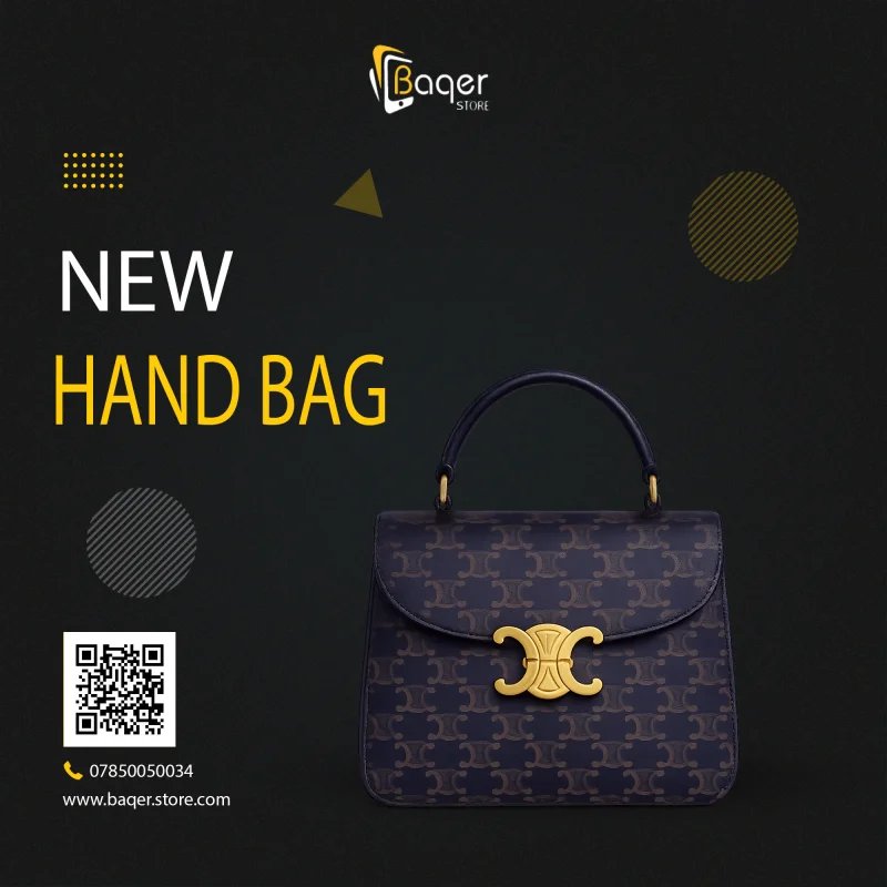 CELINE Triomphe Canvas Top Handle Bag