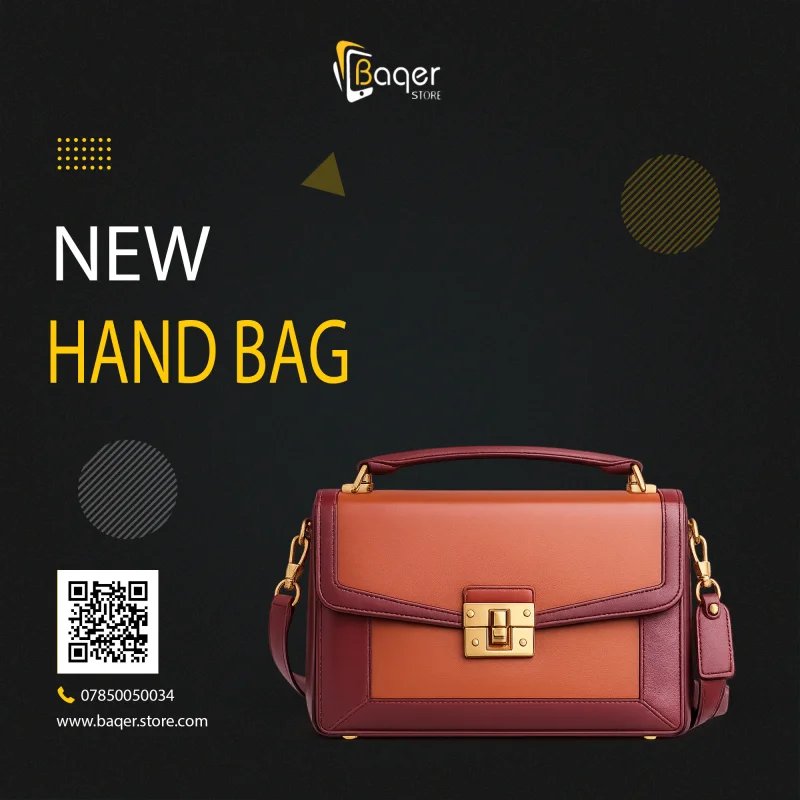 Fendi Dual Tone Leather Top Handle Bag